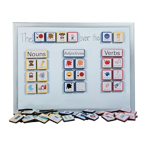 Fun Express Sentence Building Foam Magnets 103 Pieces - Educational Toys for Kindergarten Classroom Must Haves | Speech Therapy Materials & Learning Games for Kids | Sight Word Games & Reading Tools