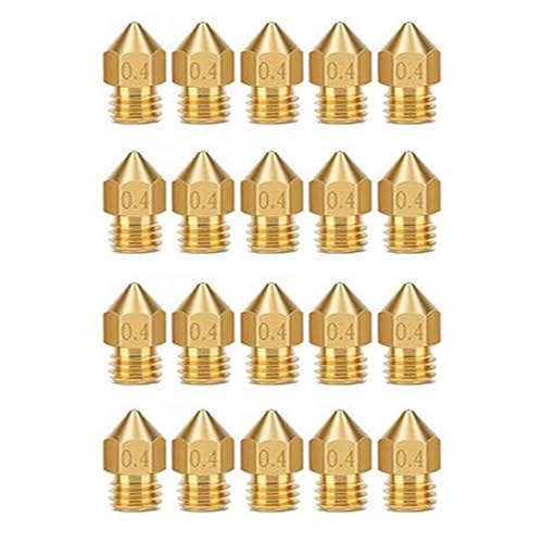 20PCS 3D Printer Brass Nozzles MK8 0.4MM, High Temperature Resistant, Compatible for Creality Ender/CR Series, Anycubic Kobra Series, - size: 20MK8