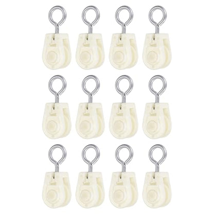 PATIKIL Mini Nylon Pulley Wheel 0.59" ID 2.91" L 12Pcs Single Sheave - size: 0.59" ID 2.91" L
