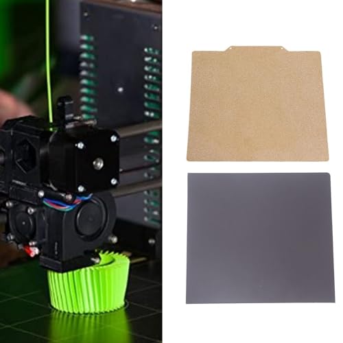 510x510mm Double Sided PEI Build Plate, Magnetic Flexible Spring Steel Heated Bed Platform, Matte Finish 3D Printer Build Surface Compatible with PLA ABS PETG TPU