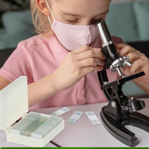 AmScope PS25P Prepared Microscope Slides, Plastic Case, 25pc - color: White