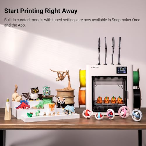 Snapmaker U1 3D Printer,4-Toolhead with 5s Toolchanger,Multi-Color Printing