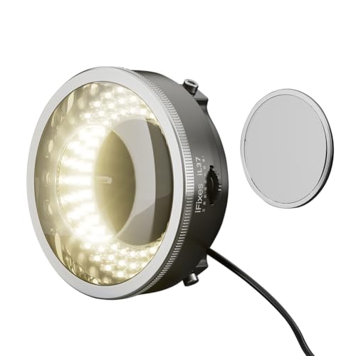 Microscope Polarized 96-LED Ring Light Anti Glare Microscope Lamp Illuminator for Soldering Repair Industrial Camera