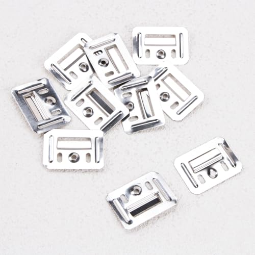 KOOBOOK 100Pcs Stainless Steel Wall Panel Clamps for Rust-Resistant Integrated Wall Installations Exquisite Wall Buckle Furniture Clamp Z Clips for Effortless Panel Mounting