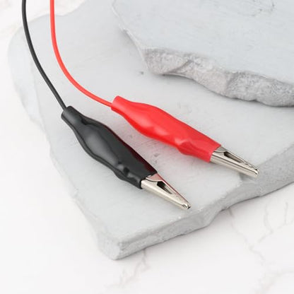 OTOTEC 10x 9V Battery Snap Connector Dual Alligator Clips with Leads 18cm for Experimental Testing Repair Applications