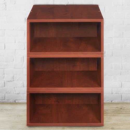 Niche Cubo Storage Set 3 Half Size Cubes, Warm Cherry - color: Cherry, size: Set of 3