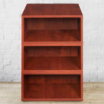 Niche Cubo Storage Set 3 Half Size Cubes, Warm Cherry - color: Cherry, size: Set of 3