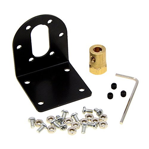 37mm DC Geared Motor Mounting Bracket Holder + 6mm Hex Coupling +Wrench+Screws