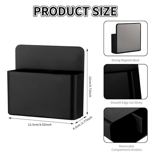 Camelmother 2Pcs Magnetic Dry Erase Marker Holder For Whiteboard Fridge - color: black