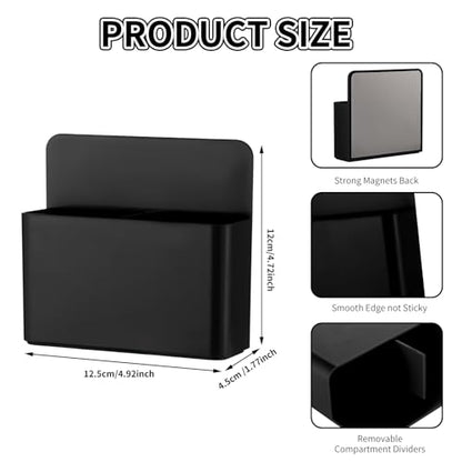 Camelmother 2Pcs Magnetic Dry Erase Marker Holder For Whiteboard Fridge - color: black