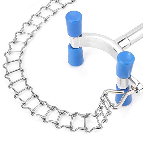 Lab Chain Clamp, Akozon Stainless Steel Laboratory Beaker Chain Clamp Clip for 80-150mm Dia Beaker Container or Flask Chemical Equipment