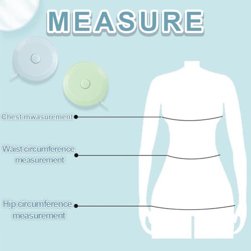 ELANE Tape Measure Package Includes 9 Cartoon Cute Mini Tape Measures for Body, Sewing, Cutting, Weight Loss Measurement (Round-3 Colors(Empty)) - color: Round-3 colors