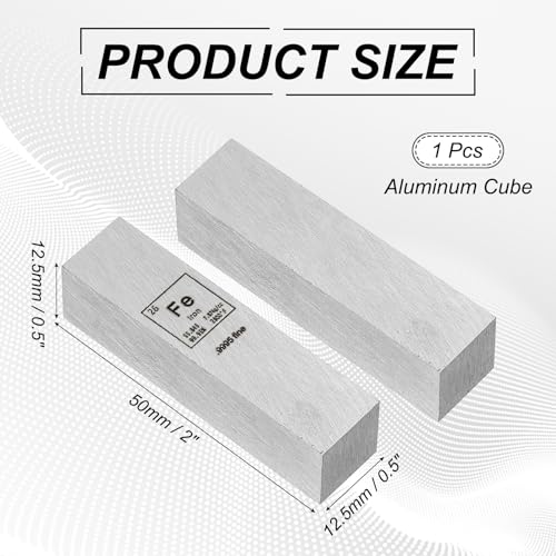 PATIKIL Iron Cube, 0.5x0.5x2 Fe Density Stick High Density Element Rod Unique Metal Cube Periodic Table of Elements Collections Lab Experiment Teacher Scientific Classes - size: 0.5x0.5x2", style: Iron