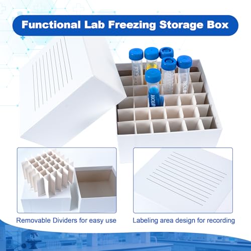 36-Place Cryo Boxes, 3 Inch Height, for 15ml Tubes, Pack of 5 - size: 36-well