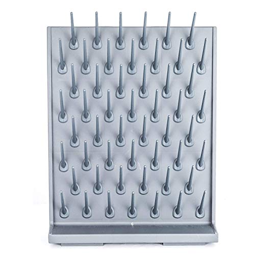 Lab Drying Rack 52 Pegboard, Grey - color: Gray, size: 52pegs