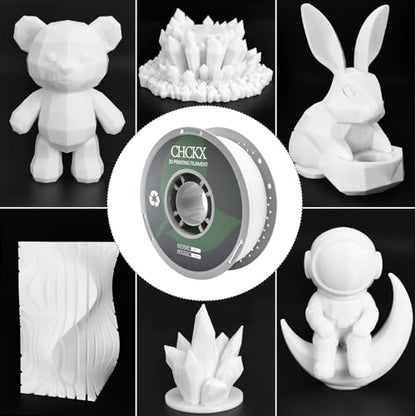 PETG 3D Printer Filament 1.75mm, +/-0.02mm Tolerance, 1kg Spool (2.2lbs),White - color: White, size: PETG