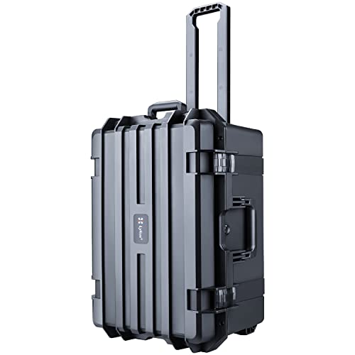 Lykus HC-6030 Large Waterproof Hard Case with Wheels and Customizable Foam, Interior Size 23.5x16.8x10.7 inch, Suitable for large electronic equipment and more - size: HC-6030
