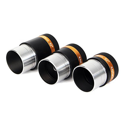 SVBONY Telescope Eyepiece Set, 4mm 10mm 23mm Telescope Lenses 62°Wide Angle - size: 4mm, 10mm, 23mm