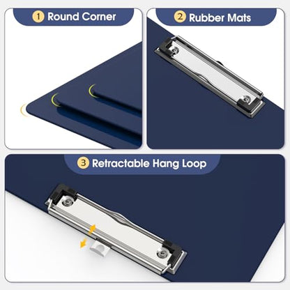 Plastic Clipboards, Blue 8.5x11 Clip Board - color: Blue