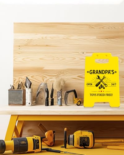 Funny Grandpa Gifts from Grandkids Toys Fixed Free Desk Sign for Grandpa - color: Color-S