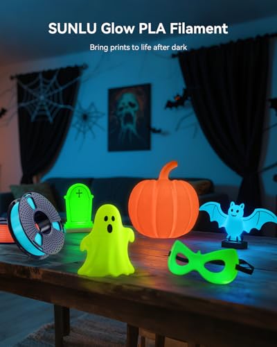 SUNLU Glow PLA Filament 1.75mm, 250g Spool Bundle, 3D Printer Filament - color: Pla Bundle-250gx4-2230103