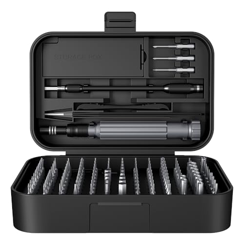 Precision Screwdriver Set, 150 in 1 Electronics Tool Kit with 120 Bits Magnetic Screwdriver Set & 30-bit Tool Set Handy Repair Tool for Computer Phone Watch Camera Laptop, Black