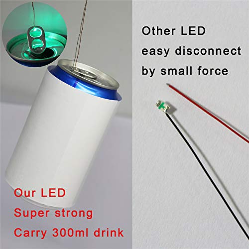25pcs Pre-soldered Micro Litz Wired Leads Red SMD Led 0603 + Muti-Resistor New - color: (4)Red, size: 25pcs