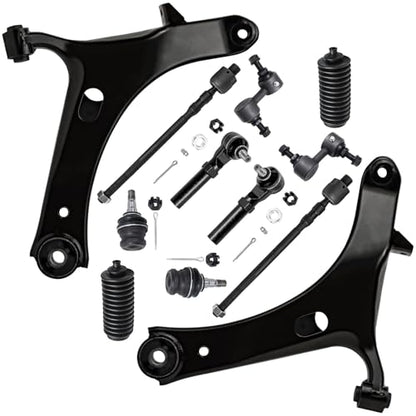 Detroit Axle - 12pc Front End Control Arms Kit for 05-09 Subaru Outback - size: 12CS48107/12PC