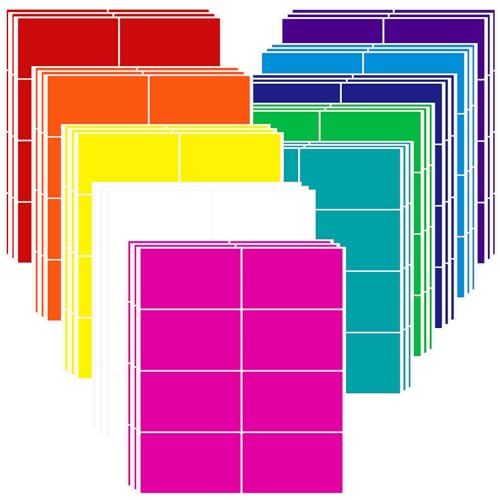 5x3 Inch Large Moving Labels for Boxes, 240 PCS Blank Moving Box Labels Stickers, 10 Colors Coding Labels Labels for Storage Bins, Totes, Home Organization Projects and Office Supplies