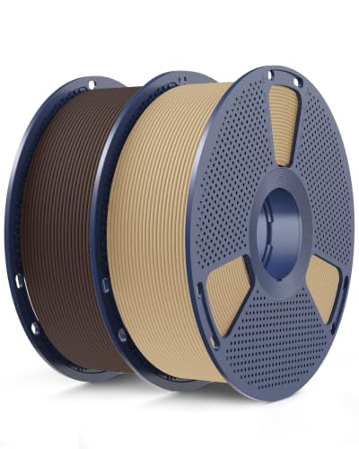 SUNLU 2KG Wood PLA Filament 1.75mm, Natural & Walnut Wood - color: Pla Wood Natural Wood+walunt Wood