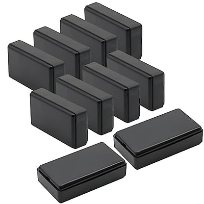 LeMotech Project Box 10 Pieces ABS Plastic Electrical Project Case Small Junction Box for Electronics Black 2.0 x1.1 x0.6 inch (50 x 28 x 15 mm) - size: 2.0" x1.1" x0.6"(10pc)