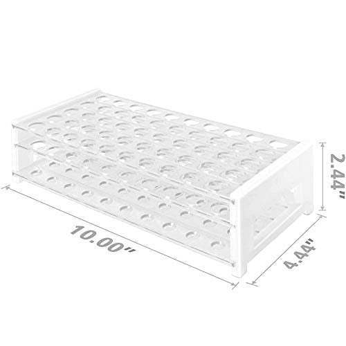 Plastic Test Tube Rack for 15/18 mm Tubes, Hole Diameter is 18.7mm, Holds 50, Detachable, Karter Scientific 208U2 (Pack of 1) - size: 15/18mm, style: Pack of 1