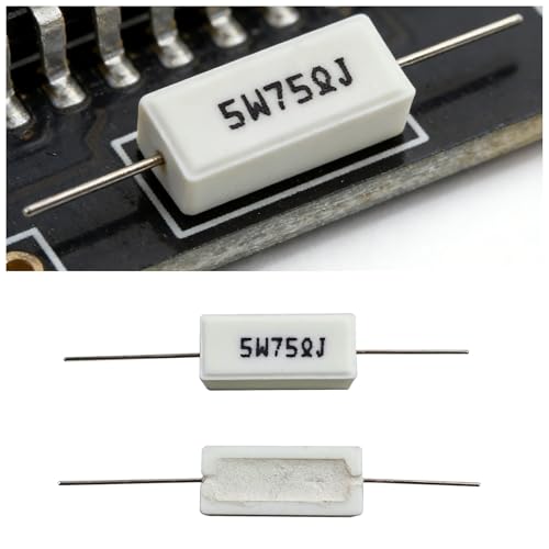 120 Pieces 5W Ceramic Cement Resistor Kit 0.01 Ohm - 100K Ohm - size: 0.01Ω-100K Ω 120 PCS