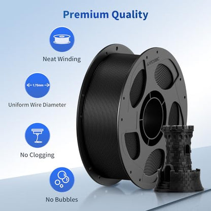 ANYCUBIC 3D Printer Filament Multicolor PLA Bundle 4KG - color: 4*1kg Pla (Texture Grey & Black & White & Blue)
