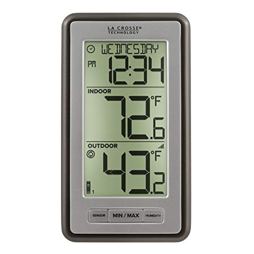 La Crosse WS-9160U-IT V3 Digital Wireless IN/OUT Thermometer with humidity - color: Titanium