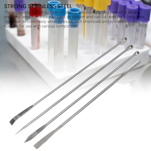 LiebeWH Lab Spatula Set, 304 Stainless Steel Micro Spoon & Scoop 4Pcs