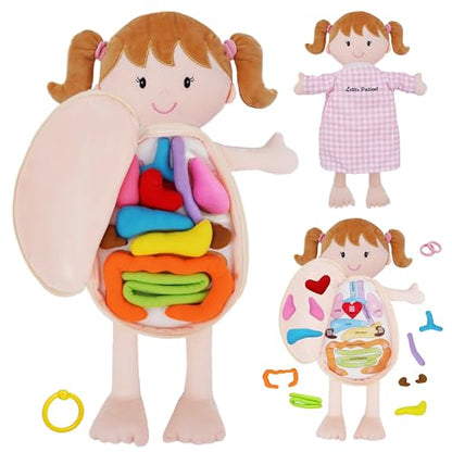 June Garden 18" Emily Plush Anatomy Doll with Removable Organs - color: Little Patient Emily