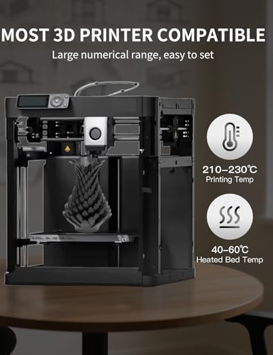RAMBERY Black PLA Plus 3D Printer Filament 1.75mm 1kg - color: Pla+ Black, size: 1KG