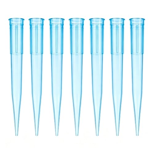 Pipette Tips 1000uL/1mL, 500 PCS Clear Blue Universal Plastic Pipettor Tips