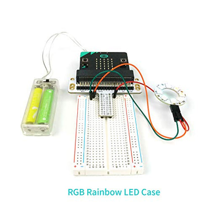 ELECFREAKS microbit Starter Kit 24 Accessories Micro:bit Basic Coding Electronics Kit, microbit Makecode Learning Kit with Guidance Manual (Without Micro: bit) - size: 83 x 55 millimeters