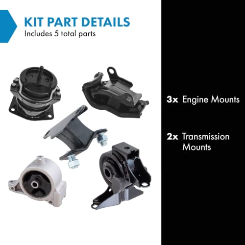 TRQ Engine & Transmission Mount Kit Set of 5 - style: MTA32791