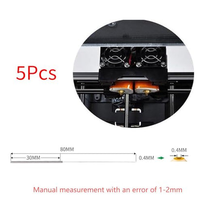 BORDSTRACT 3D Printer Nozzle Tool, Cleaning and Maintenance Kit, 5pcs 0.4mm Cleaning Needles for 0.4mm Nozzles, Quick and Easy Cleaning Material - size: 0.4