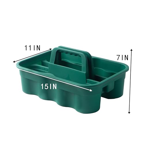 Matthew Large Plastic Tote Tool & Deluxe Supply Cleaning Caddy with Handle Portable Shower Basket Storage Caddy for Cleaning Products Organizer,Take-Out Coffee/Soft Drink,Bath Multi Use - Green - color: Green, size: Pack of 1