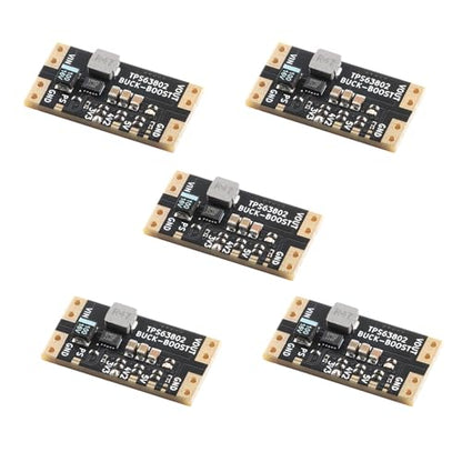 5Pcs XL63802 Boost Buck Voltage Converter Lithium Battery USB Automatic Buck Boost Power Module Microcontroller Power Supply Low Ripple TPS63802