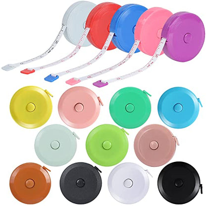 Tape Measure, Soft Retractable Measuring Tape 60-Inch/150cm Double-Scale Metric Tape Measure,for Body Measuring Sewing Tailor Cloth Knitting Home Craft Measurements (16 Colors)
