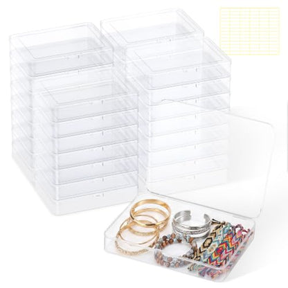32 Pack 4.92 x 3.94 x 1.02 inch Clear Plastic Storage Containers with Lids - color: 32 PCS, size: 12.5 x 10 x 2.6 inch