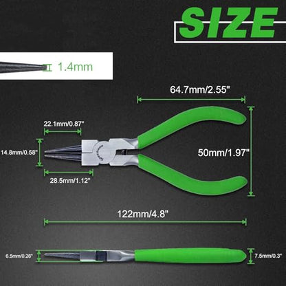 SPEEDWOX 4.5" Mini Round Nose Pliers, Thin Jaw Wire Looping for Jewelry - style: Round Nose Pliers