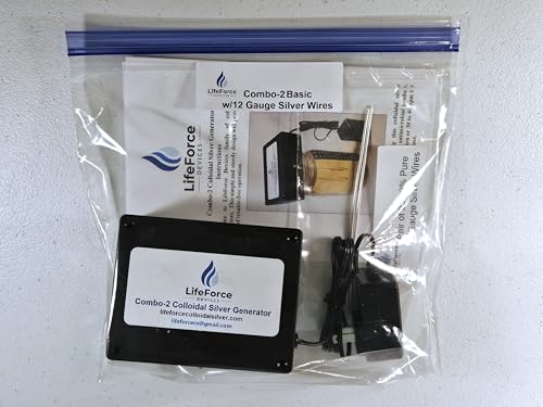 Combo-2 Basic Silver Generator Package by LifeForce Devices (12-Gauge) - style: 12 gauge 9999 pure silver wires (pair)