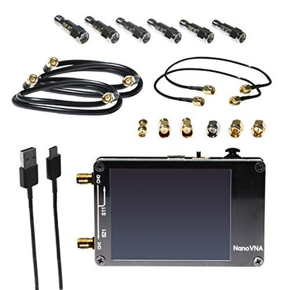 NanoVNA Bundle - Open Hardware Vector Network Analyzer Kit. Includes 50kHz-900MHz+ Portable VNA with EMI Shielding, SOLT Calibration Kit, 6pc Attenuator Kit and Much More!