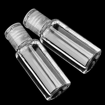 MOUYAT 110 Pack 1oz Clear Plastic Flip Cap Bottles, 30ml Empty Squeeze Travel Bottles with Flip Cap, Mini Refillable Travel Size Sample Containers for Lotion, Cream and Toiletries